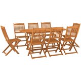  9-dijelni vrtni blagovaonski set od masivnog bagremovog drva | shoptok.hr