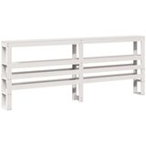 vidaXL Posteljni okvir z vzglavjem brez vzmetnice bel 160x200 cm | Shoptok.si