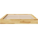  Okvir kreveta bez madraca 140x190 cm puno drvo hrast | shoptok.hr