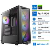  Gaming namizni računalnik PCLINE DRAGON 8 I7-14700F/32/1/RTX5060/W11H (149080) | Shoptok.si