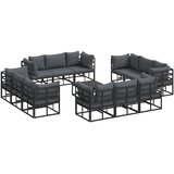  Sjedeća garnitura za vrt 13 pcs Crna Metal | shoptok.hr