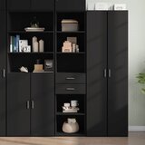vidaXL Visoka komoda crna 45x42,5x185 cm od konstruiranog drva Cijene
