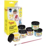 set akrilnih boja 6x35 ml + kist (hobi akrilne boje) KORIŠTENO