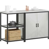 vidaXL Kuhinjski set za pohranu 2 pcs Srebrna 150 x 50 x 92 cm | shoptok.hr