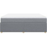  Krevet s oprugama i madracem svjetlosivi 200 x 200cm od tkanine | shoptok.hr