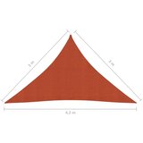  Senčno jadro 160 g/m² terakota 3x3x4,2 m HDPE, (20965793) | Shoptok.si