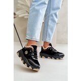 Kesi Women's lace-up insulated platform sports shoes black Verioras Cene