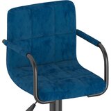  Barski stolac plavi baršunasti | shoptok.hr