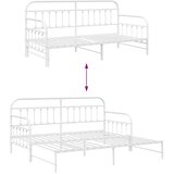  Krevet na kat Bijelo 100 x 190 cm Čelik s prahom premazan | shoptok.hr