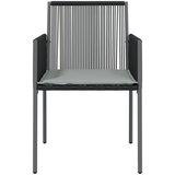  Vrtne stolice s jastucima 6 kom crne 54x60,5x83,5 cm poliratan | shoptok.hr