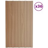 vidaXL Krovni paneli 36 kom od pocinčanog čelika boja drva 80 x 45 cm | shoptok.hr