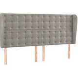  Vzglavje z ušesi svetlo sivo 163x23x118/128 cm žamet, (20792575) | Shoptok.si