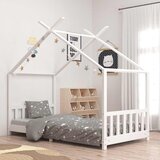 Maison Chic Otroška postelja - Otroški ležaj - Otroški posteljni okvir bel iz trdne borovine 90x200 cm, (21698398) | Shoptok.si