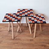 Hanah home 3Shp394 - White WhiteNavy BlueOrange Nesting Table (3 Pieces) | ePonuda.com
