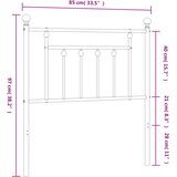  Metalno zamjensko uzglavlje crno 80 cm | Eponuda.ba