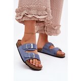 Boto Women's sandals on cork platform with buckles blue Evisolla | shoptok.hr