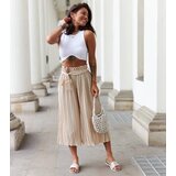UR/CEO Beige wide pleated pants Longo Cene