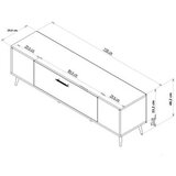 Hanah home TV komoda Dekol1, 150x48,2x29,6 cm, siva | Eponuda.ba