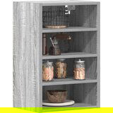 vidaXL viseča omara Grey Sonoma 40x29,5x60 cm iz umetnega lesa | Shoptok.si