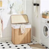 Songmics Koš za perilo 150 L, rjav bambus | Shoptok.si