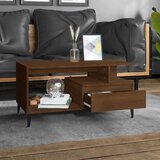  Klubska mizica rjavi hrast 90x49x45 cm inženirski les, (20714381) | Shoptok.si