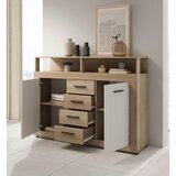 MID.YOU KOMODA, bela, hrast sonoma | Shoptok.si