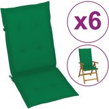 vidaXL jastuci za vrtne stolice 6 kom zeleni 120 x 50 x 3 cm Cijene