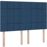  Krevet S LED lampica s uzglavljem Plava 140 x 190 cm tkanina | shoptok.hr