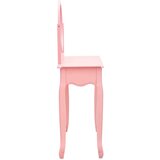 vidaXL Toaletni stolić sa stolcem rozi 65x36x128 cm paulovnija i MDF | shoptok.hr