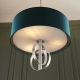  Endon 95224 - Luster na lancu 3xE27/10W/230V Ø 60 cm plavo/sivo | Eponuda.com