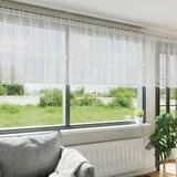 Čipkasta zavjesa sa zavjesama Bijelo 750 x 100 cm Poliester