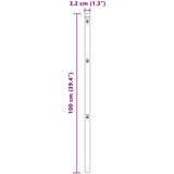 vidaXL Postovi za ograde 52 kom Ø32 mm 100 cm Galvanizirani čelik Cijene