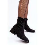 Boto Women's Low Heel Boots with Embellishment Black Vissias | ePonuda.com
