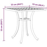vidaXL vrtni stol bijeli 53 x 53 x 53 cm od lijevanog aluminija | shoptok.hr