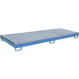 eurokraft pro Regalna talna kadica z vstavkom iz PE, PE-vstavek, rešetka, 240 l, 3265 x 1315 x 195 mm, modre barve | Shoptok.si