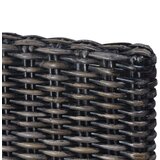 vidaXL Jedilni stoli 4 kosi črni Kubu ratan in mangov les | Shoptok.si