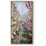  Slika - Claude Monet – The Rue Montorgueil in Paris Celebration of June 30 1894 30x60 U prirodnom drvenom okviru | shoptok.hr