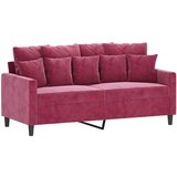 Maison Chic Dvosed kavč - Sofa - Kanape vinsko rdeč 140 cm žamet, (21727100) Cene