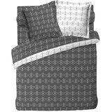 Douceur d intérieur Bijela/tamno siva pamučna posteljina za bračni krevet/za produženi krevet 240x220 cm Aristide – | shoptok.hr