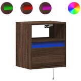 Maison Chic Stenska TV omarica - TV stojalo - Televizijska omarica z LED lučkami rjavi hrast 41x31x45 cm, (21699961) Cene