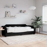  Dnevni krevet s madracem crni 80 x 200 cm od tkanine | shoptok.hr