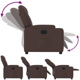  Električni naslonjač od tkanine tamnosmeđi | shoptok.hr
