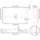  Noge stolića za kavu bijele 2 kom 50x(30-31) cm čelik | shoptok.hr