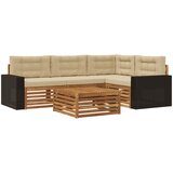  Set vanjskih sofa 5 pcs Prirodna i bež 79 x 79 x 37 cm | shoptok.hr
