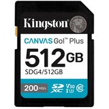 Kingston Canvas Go! Plus SD 512GB Class10 UHS-I U3, V30, 4K UHD SDG4/512GB spominska kartica | Shoptok.si