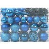  Set Božićnih Ukrasnih Kuglica 61 pcs Plava Plastika | shoptok.hr