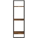  Zidna polica s 3 razine dimljenog hrasta 30x25x100 cm drvena | shoptok.hr