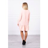 Kesi Dress with a flounce light powdered pink | shoptok.hr
