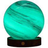 Gingko LED namizna svetilka v temni naravni barvi s steklenim senčilom (višina 13 cm) Polar Cloud – | Shoptok.si