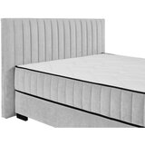 MID.YOU POSTELJA Z VZMETNICO 160 cm x 200 cm , tekstil, leseni material svetlo siva | Shoptok.si